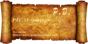 Páll Dominik névjegykártya